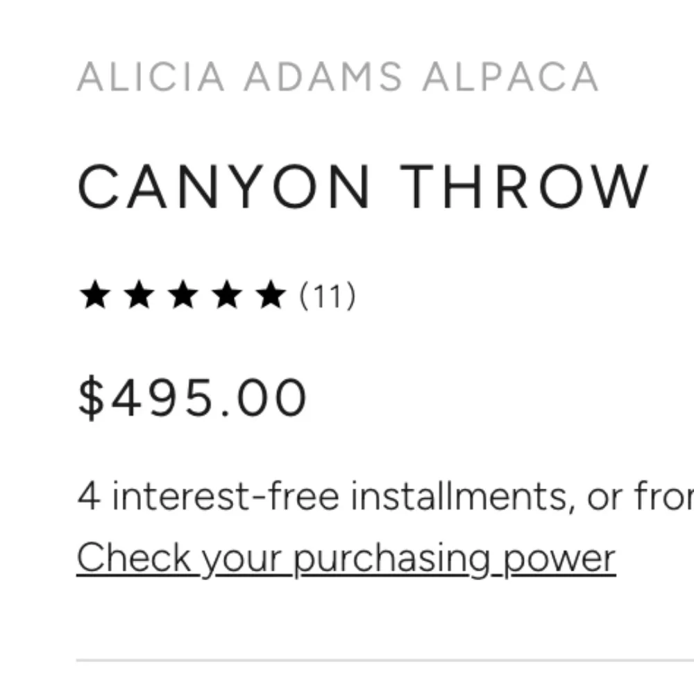 Alicia Adams Alpaca looks charcoal